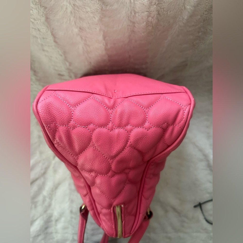 Betsey Johnson Fuschia Be Mine East/West Satchel … - image 6